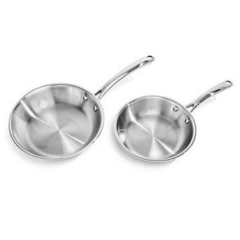 BergHOFF Professional 2 pc Tri-Ply 18/10 Stainless Steel Cookware Set, 8" & 10" Fry Pan
