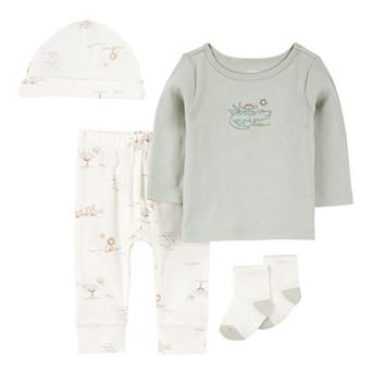 Baby Boys Carter's 4 pc Alligator Top, Pant, Hat & Socks Set