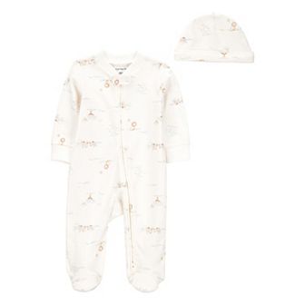 Baby Boys Carter's 2 pc 2-Way Zip Sleep & Play Cap Set