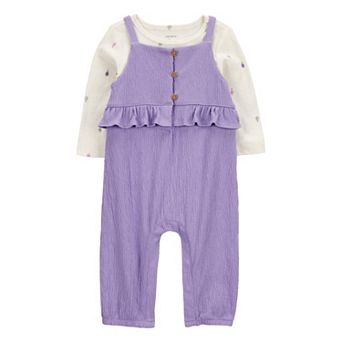 Baby Girls Carter's 2 pc Long Sleeve Tee & Coverall Set