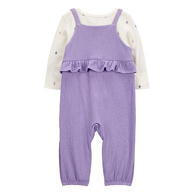 Girls Carter's 2-pc. Long Sleeve Tee & Coverall Set