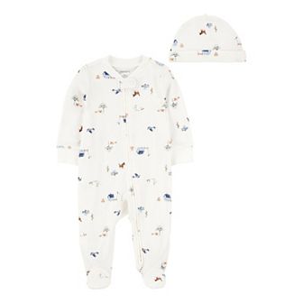 Baby Boys Carter's 2 pc 2-Way Zip Sleep & Play and Cap Set