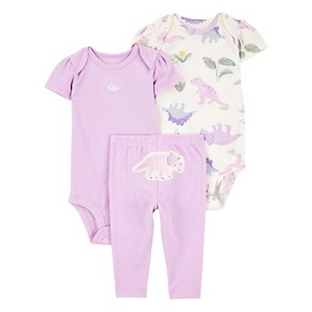 Baby Girl Carter's 3 pc Dinosaur Bodysuit & Legging Set