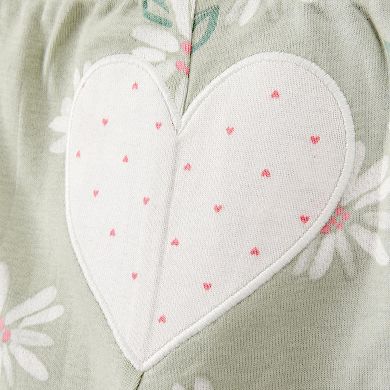 Girls Carter's 3-pc. Heart Bodysuit & Legging Set