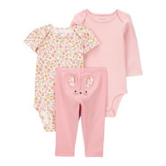 Baby Girl Carter's 3 pc Floral Bodysuit & Legging Set
