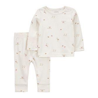 Baby Carter's 2 pc Bird Print Long Sleeve Tee & Pant Set