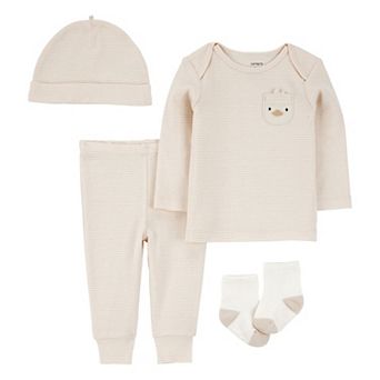 Baby Carter's 4 pc Striped Duck Outfit Set