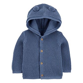 Baby Boys Carter's Hooded Waffle Knit Cardigan