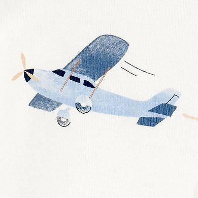 Boys Carter's 4-pc. Airplane Print Top, Pant, Hat & Socks Set