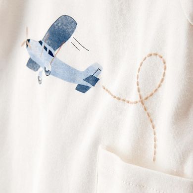 Boys Carter's 4-pc. Airplane Print Top, Pant, Hat & Socks Set