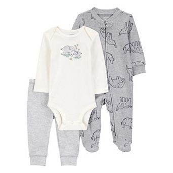 Baby Boys Carter's 3 pc Bodysuit, Footed Sleepers & Pants Set
