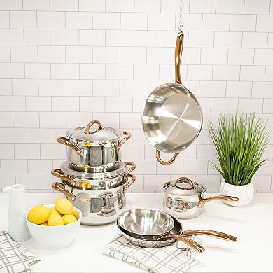 BergHOFF Ouro Gold 17 pc 18/10 Stainless Steel Cookware Set