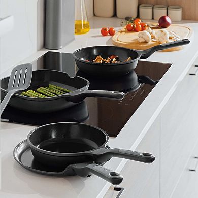 BergHOFF Leo Stone 11 pc Cookware Set With Glass Lids