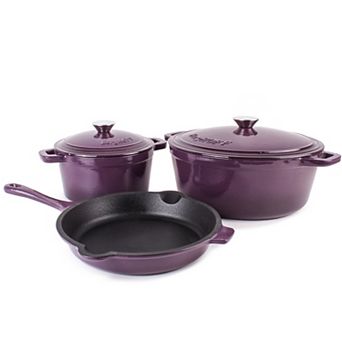 BergHOFF Neo 5 pc Cast Iron Dutch Oven Set with 10" Fry Pan, 3-qt & 5-qt