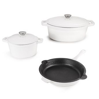 BergHOFF Neo 5 pc Cast Iron Dutch Oven Set with 10" Fry Pan, 3-qt & 5-qt