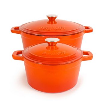 BergHOFF Neo 4 pc Cast Iron Cookware Set, 3-qt & 7-qt