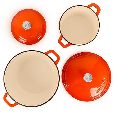 BergHOFF Neo 4 pc Cast Iron Cookware Set, 3qt. & 7qt.