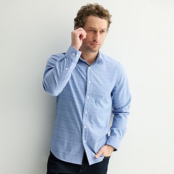 Men's Sonoma Goods For Life® Long-Sleeve Printed Slim Fit Performance Shirt