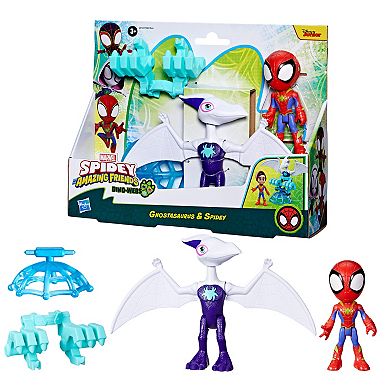 Hasbro Marvel Spidey & His Amazing Friends Dino-Webs Ghostasaurus & Spidey Figure Set