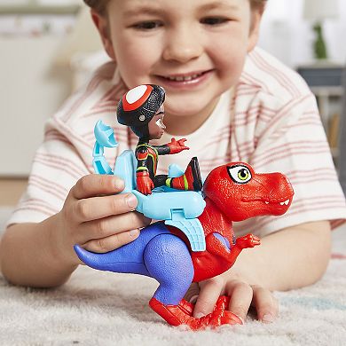 Hasbro Marvel Spidey & His Amazing Friends Dino-Webs Spidey-Rex & Miles “Spin” Morales Figure Set