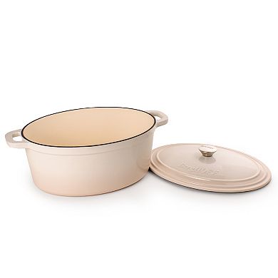 BergHOFF Neo 5 pc Cast Iron Oval Dutch Oven Set with 10" Fry Pan, 5qt. & 8qt.