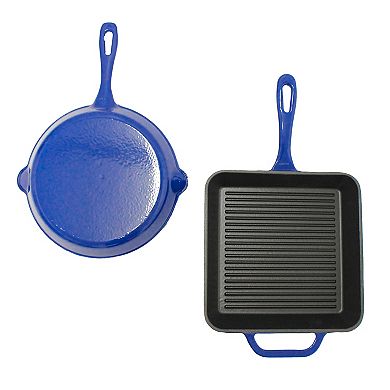 BergHOFF Neo 2 pc Cast Iron 10" Fry and Grill Pan Cookware Set
