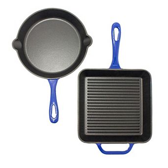 BergHOFF Neo 2 pc Cast Iron 10" Fry and Grill Pan Cookware Set