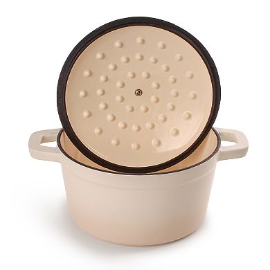 BergHOFF Neo 3 pc Cast Iron Cookware Set, Fry Pan & Round Dutch Oven