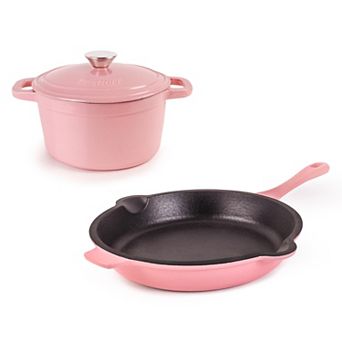 BergHOFF Neo 3 pc Cast Iron Cookware Set, Fry Pan & Round Dutch Oven