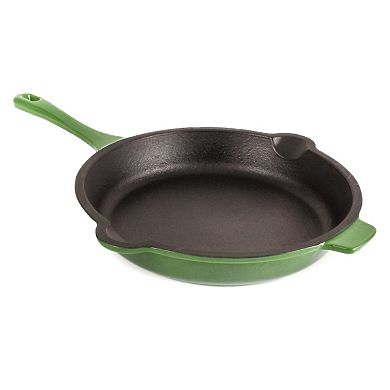 BergHOFF Neo 4 pc Cast Iron Cookware Set, Fry Pan, Grill Pan & Round Dutch Oven