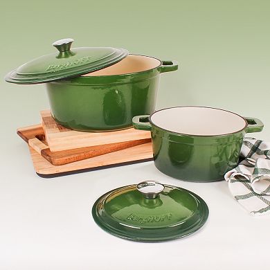 BergHOFF Neo 4 pc Cast Iron Cookware Set, 3qt. & 7qt.