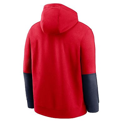 Men's Nike Red/Navy Arizona Wildcats Sideline Club Pullover Hoodie