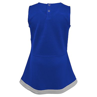 Girls Youth Royal Kentucky Wildcats Cheer Captain Jumper Dress