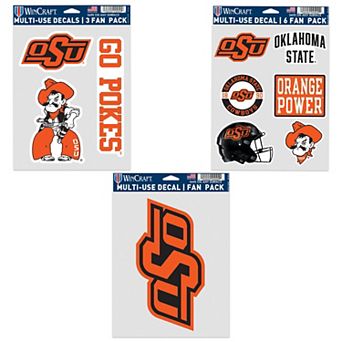 WinCraft Oklahoma State Cowboys Three-Pack Fan Decal Set