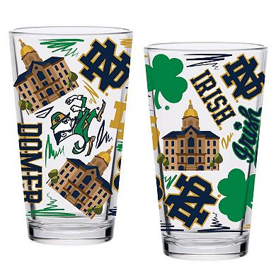 Notre Dame Fighting Irish 2-Pack 16oz. Local Pint Glass Set