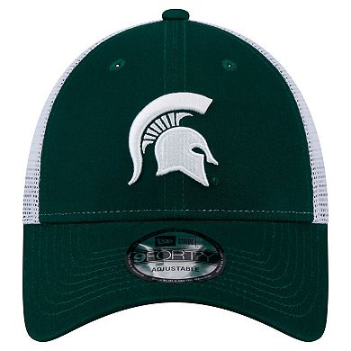 Men's New Era Green Michigan State Spartans Trucker 9FORTY Adjustable Hat