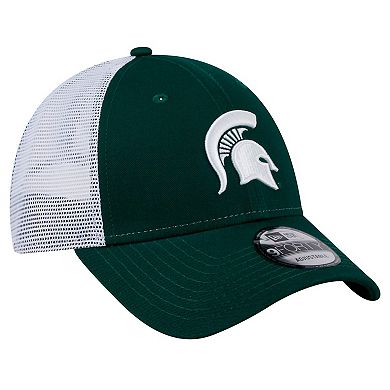 Men's New Era Green Michigan State Spartans Trucker 9FORTY Adjustable Hat