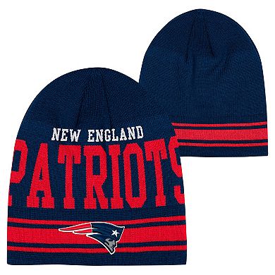 Youth Navy New England Patriots Retro Knit Beanie