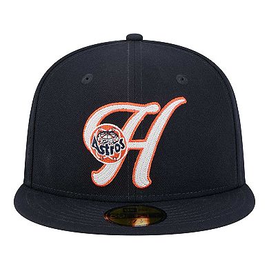 Men's New Era Navy Houston Astros Duo Logo 2.0 59FIFTY Fitted Hat