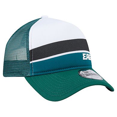 Toddler New Era Midnight Green Philadelphia Eagles Sport Night Color Block 9FORTY A-Frame Trucker Adjustable Hat