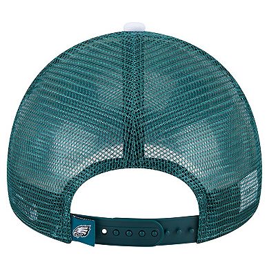 Toddler New Era Midnight Green Philadelphia Eagles Sport Night Color Block 9FORTY A-Frame Trucker Adjustable Hat