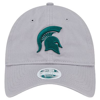 Women's New Era Gray Michigan State Spartans Logo 9TWENTY Adjustable Hat