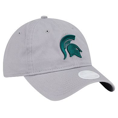 Women's New Era Gray Michigan State Spartans Logo 9TWENTY Adjustable Hat