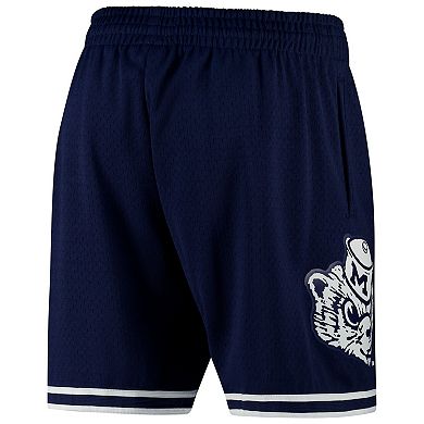 Men's Mitchell & Ness Navy Michigan Wolverines Team ID Vintage Logo Mesh Shorts