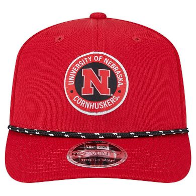 Men's New Era Scarlet Nebraska Huskers COOLERA 9SEVENTY Rope Stretch-Snap Hat