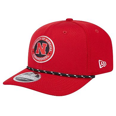 Men's New Era Scarlet Nebraska Huskers COOLERA 9SEVENTY Rope Stretch-Snap Hat