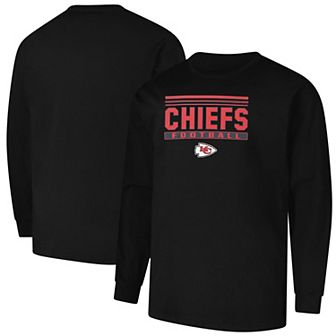 Men's Profile Black Kansas City Chiefs Big & Tall Pop Long Sleeve T-Shirt
