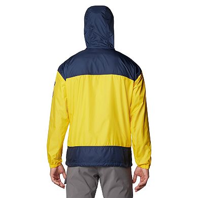 Men's Columbia Maize Michigan Wolverines Flash Challenger II Omni-Shade Full-Zip Hoodie Windbreaker Jacket