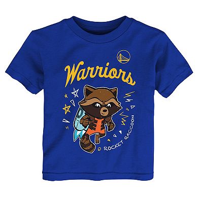 Toddler Heather Gray Golden State Warriors Two-Piece Guardians Of The Galaxy T-Shirt Set