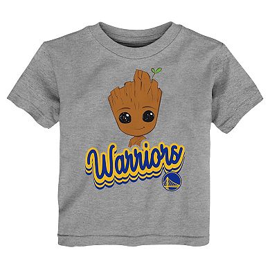 Toddler Heather Gray Golden State Warriors Two-Piece Guardians Of The Galaxy T-Shirt Set